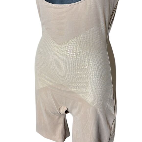 Spanx all star power lady luxe form control open bust mid thigh body shaper xl - Picture 2 of 6